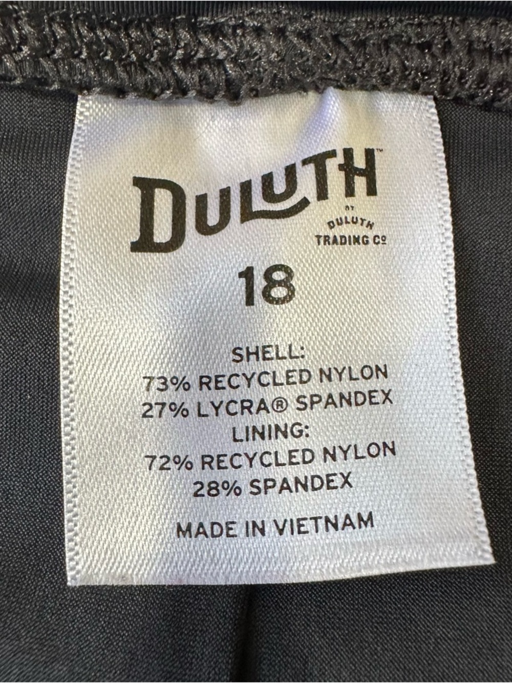 Duluth Trading Co Plus Size Suit Up Swim Skort Black 18 - Picture 5 of 6
